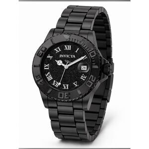 Invicta Men's Black Stainless Steel Bracelet Watch with Roman Dial